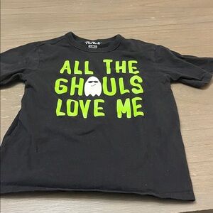 Place Black and Green Kids Tee. Ghouls